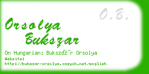 orsolya bukszar business card